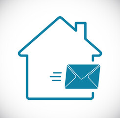 Obraz premium envelope house icon