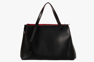 Naklejka premium feminine handbag with red lining for every day