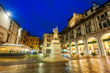 Fototapeta na wymiar Piazza della Loggia square, Brescia