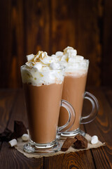 hot chocolate with whipped cream