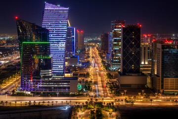 Fototapeta na wymiar Beautiful City Scape of new develop Lusail City of Qatar
