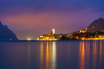 Fototapeta premium Malcesine town at Garda Lake