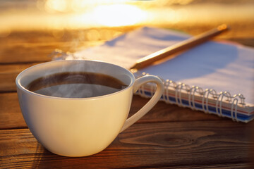 cup of coffee on table