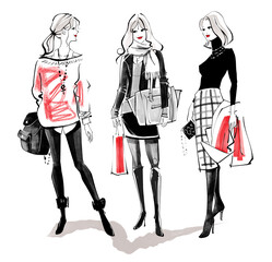 ファッションクロッキーシリーズ_秋冬No.3_レッド