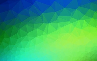 Obraz premium Dark Blue, Yellow vector polygon abstract backdrop.