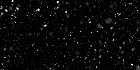 Snow Falling Stock Image In Black Background