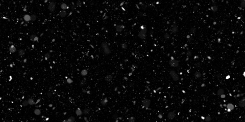 Snow Falling Stock Image In Black Background