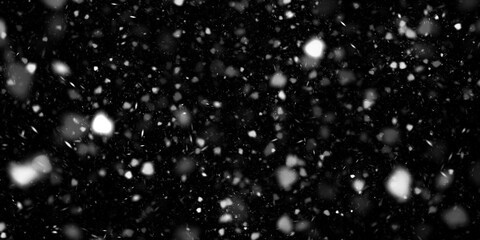 Snow Falling Stock Image In Black Background