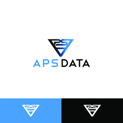 the initials "APS" become a triangle as a logo