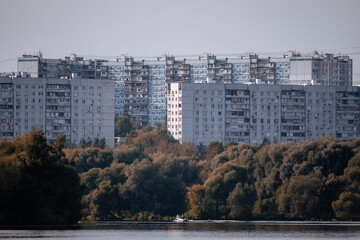 Fototapeta na wymiar Strogino district in Moscow