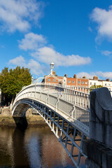 Fototapeta na wymiar Ha'Penny Bridge Dublin