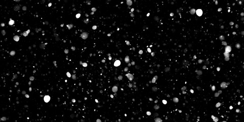 Snow Falling Stock Image In Black Background