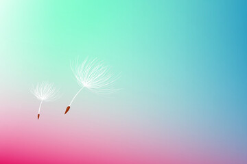 dandelion flower wallpaper with a colourful background. vector illustration.