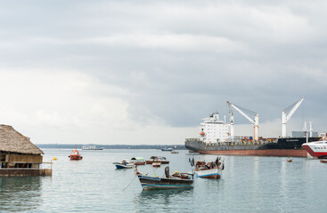 boats in the harbor