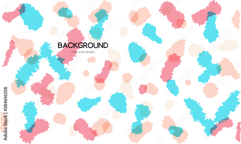 Poster abstract background with colorful ink splatter pattern.