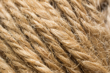 Texture of the coiled rope captured with a macro lens.