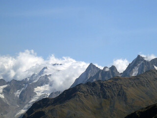 Mountains, snowy peaks