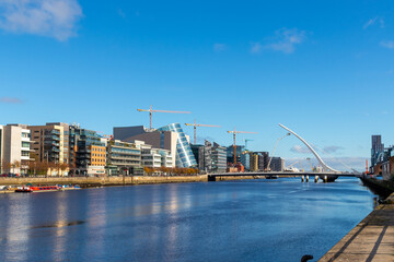 Fototapeta na wymiar Liffey river view, Dublin