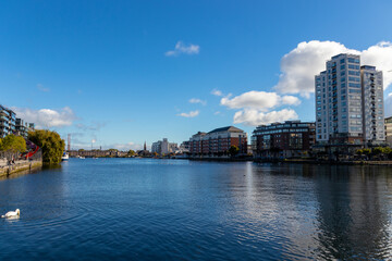 Obraz premium Grand Canal Dublin buildings