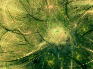 green abstract fractal background 3d rendering illustration