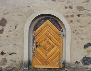 Stock Photo - church door gothic gothic door wooden door portal step portal entrance