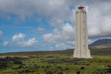 Fototapeta na wymiar Malarrif lighthouse on Snaefellsnes peninsula in Iceland