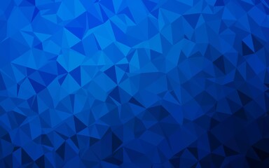 Obraz premium Dark BLUE vector blurry triangle template.