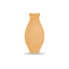 Vase flat icon isolated on white background. Vector illustration.