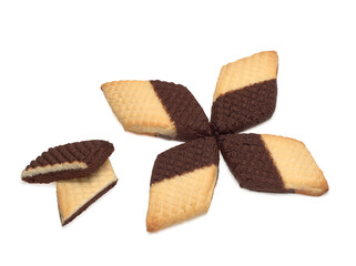 Sandy cookies isolated on the white background