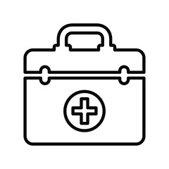 Aid, emergency, kit line icon. outline vector