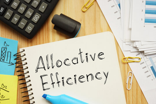 Allocative efficiency is shown on the conceptual business photo