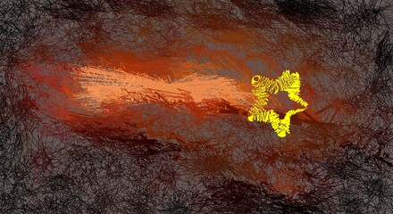 Drawing christmas star. Christmas greeting card