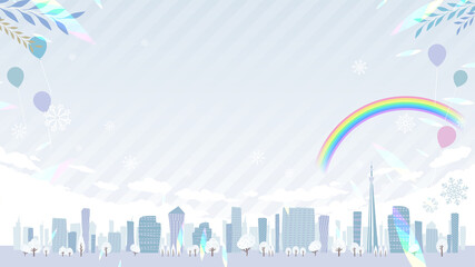 Townscape winter_en_rainbow city 16-9 wide