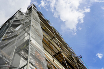 Fototapeta premium restoration of the facade of the historical synagogue in Sabile, Latvia