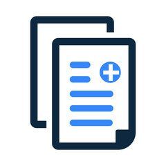 Diagnosis, medical file, medical test icon. Vector graphics