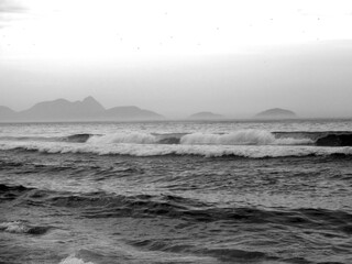 waves on the Copacabana beach