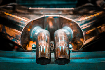 close up of a car headlight