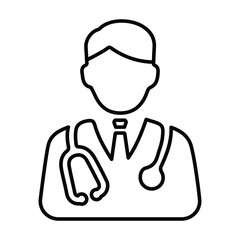 Doctor, medical, physician outline icon