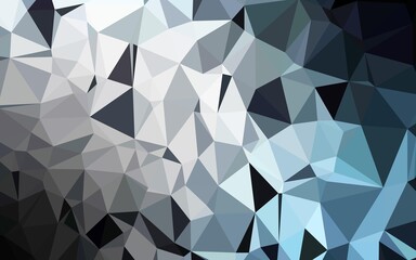 Fototapeta premium Dark Black vector blurry triangle pattern.