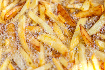 homemade french fries closer
