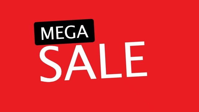 mega sale background animation, discount offer banner, sale season, mega sale.