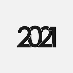 2021 year vector icon isolated on gray background