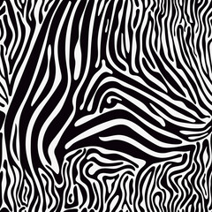 Zebra fur print textured seamless pattern vector illustration. Animal markings for backgrounds, wallpaper, textile, fabric, texture.