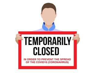 temporarily closed banner
