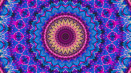 Abstract kaleidoscope background. Beautiful multicolor kaleidoscope texture. Unique kaleidoscope design.