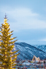 Christmas in Tromso, Norway. Polar night
