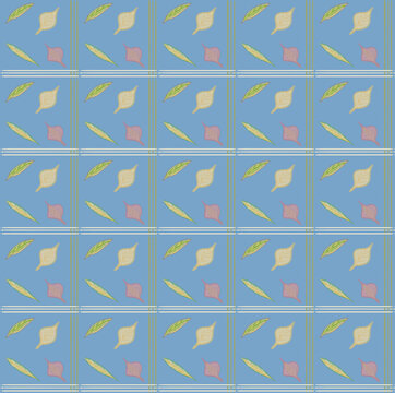 pattern plaid and leaves