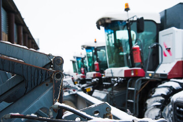 Winter parking of agricultural machinery