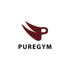 P, Puregym Logo Vector Design Creative