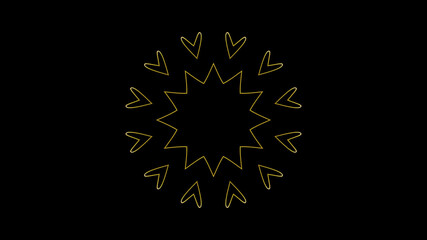 Abstract kaleidoscope background. Beautiful multicolor kaleidoscope texture. Unique and inimitable design. Geometrical symmetrical ornament.